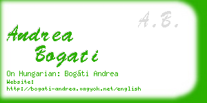 andrea bogati business card