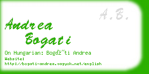 andrea bogati business card